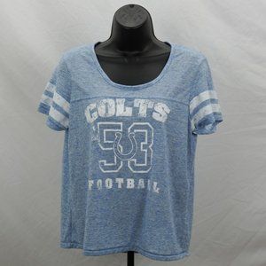 Indianapolis Colts Shirt Women's Size M Blue Crop